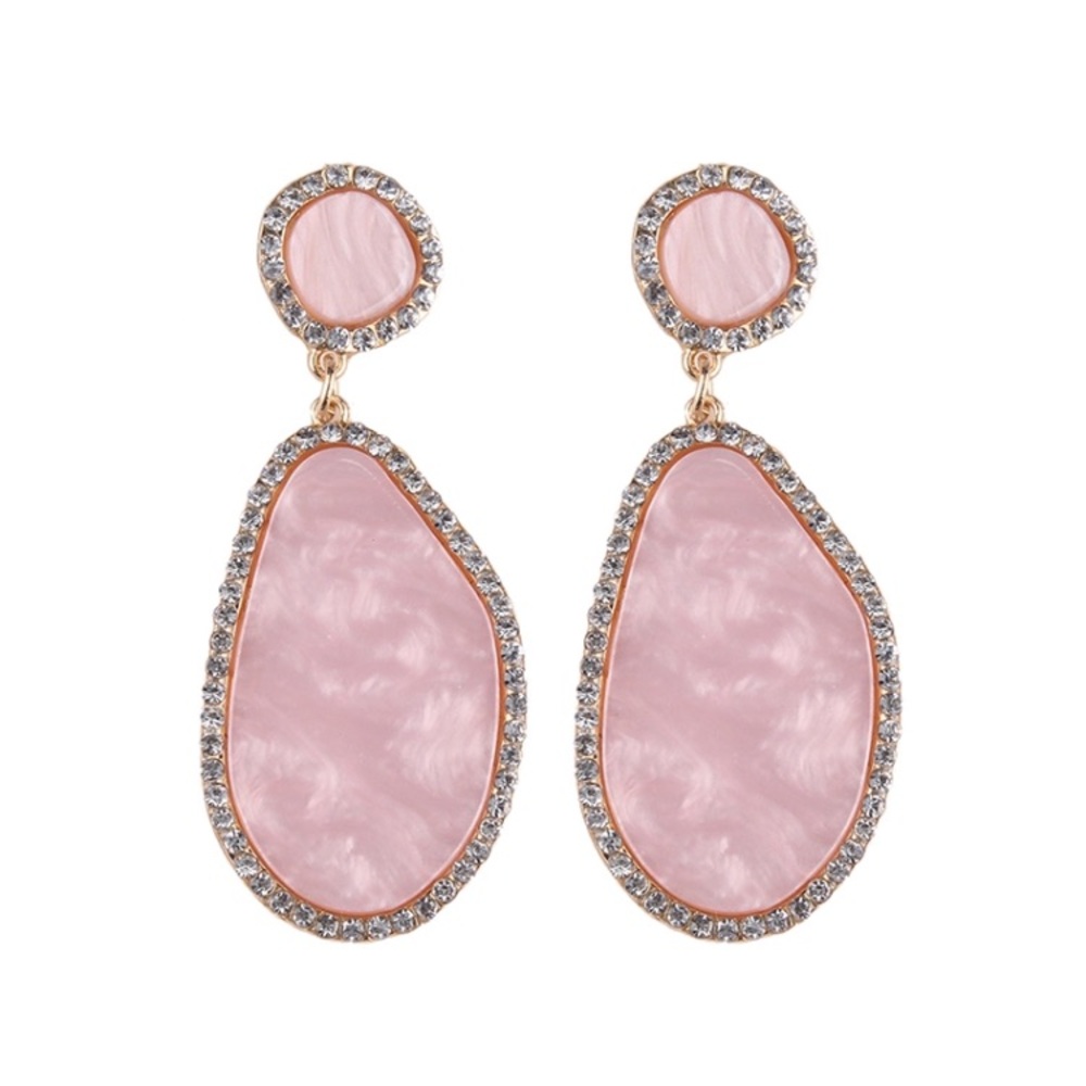 Posh pink stone earrings